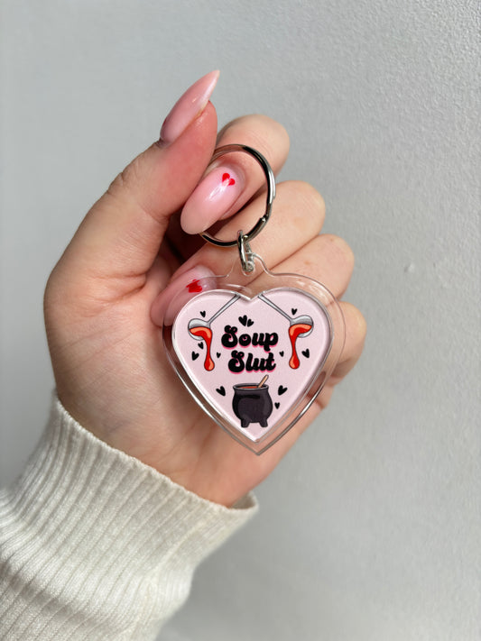 Soup Slut HEART Keyring