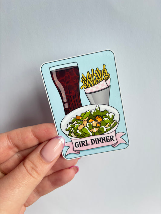 Girl Dinner Tarot Card Sticker