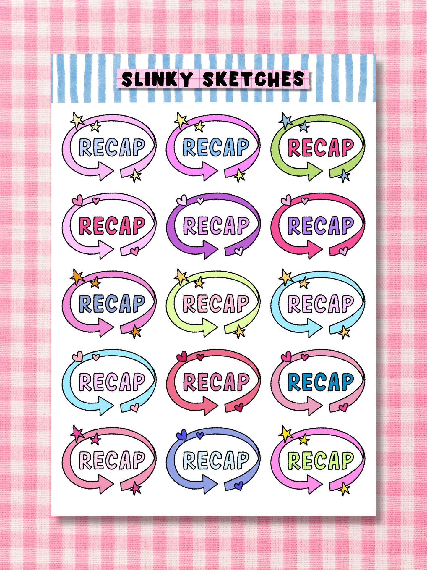 Recap Sticker Sheet