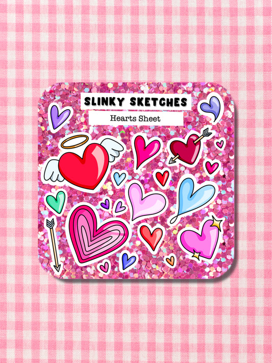 Hearts Sticker Sheet