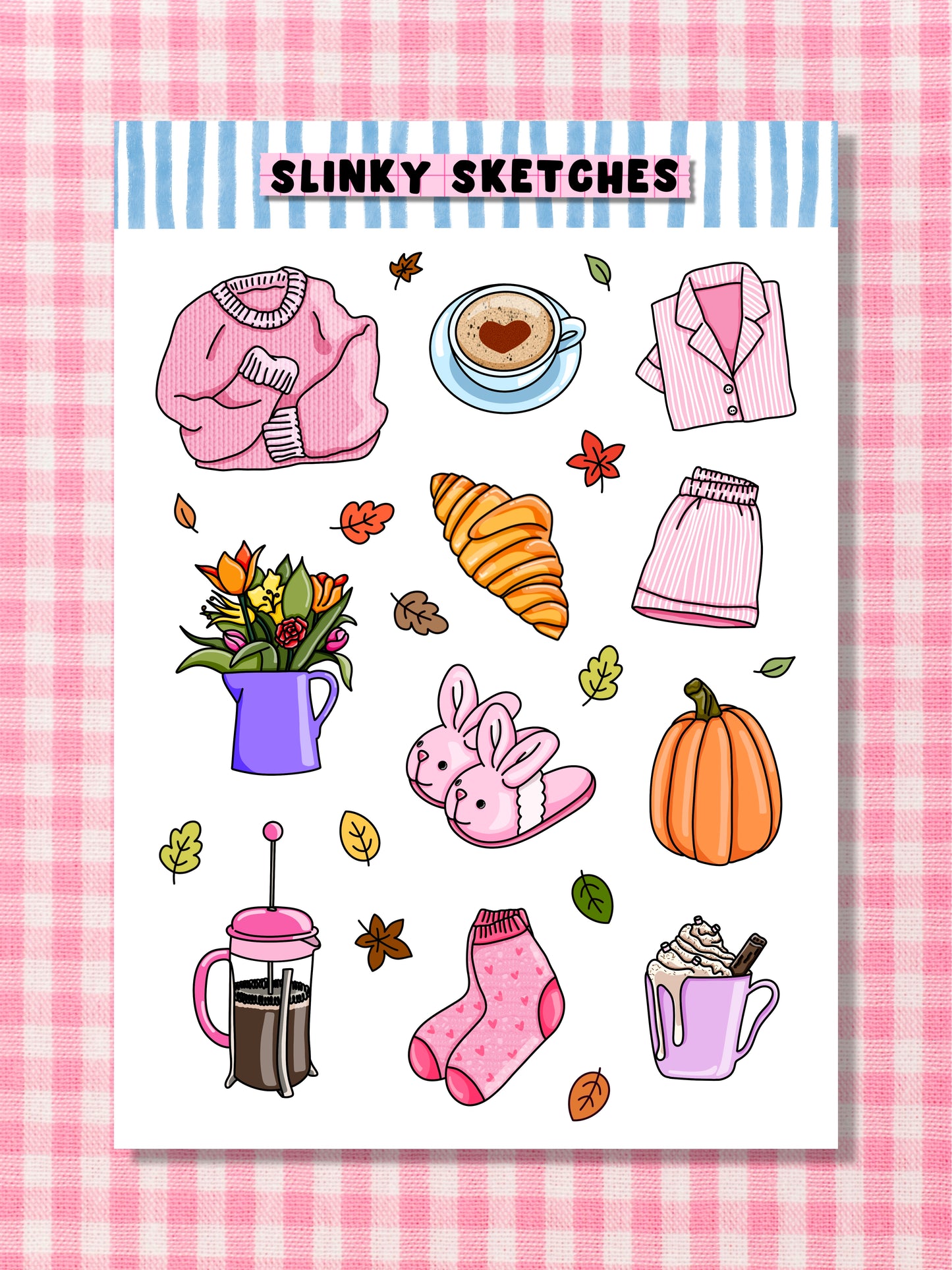 Cosy Breakfast A6 Sticker Sheet