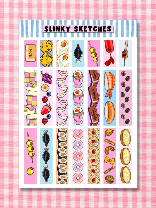 Food Washi A6 Sticker Sheet