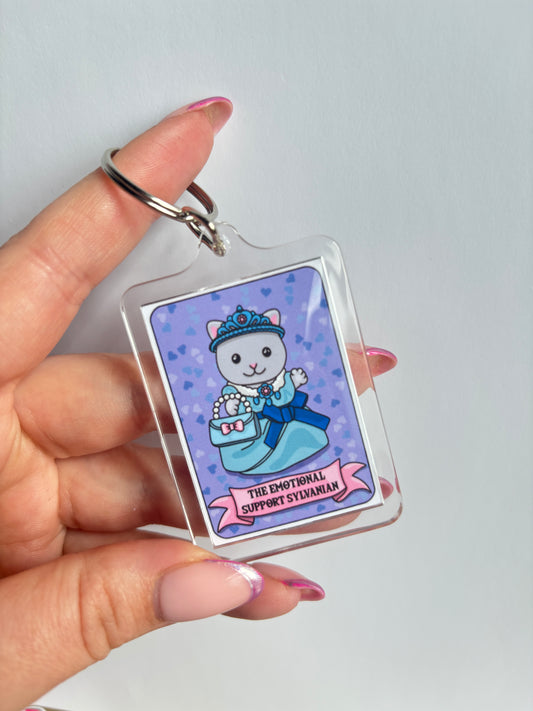 Emotional Support Tarot Keyring