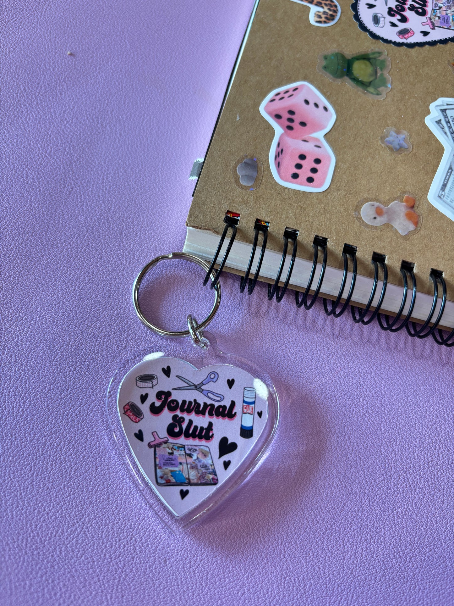 Journal Slut HEART Keyring