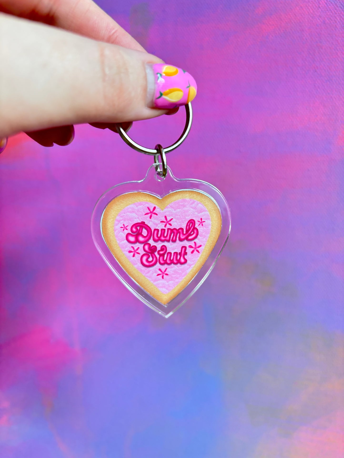 Dumb Slut Cookie Keyring