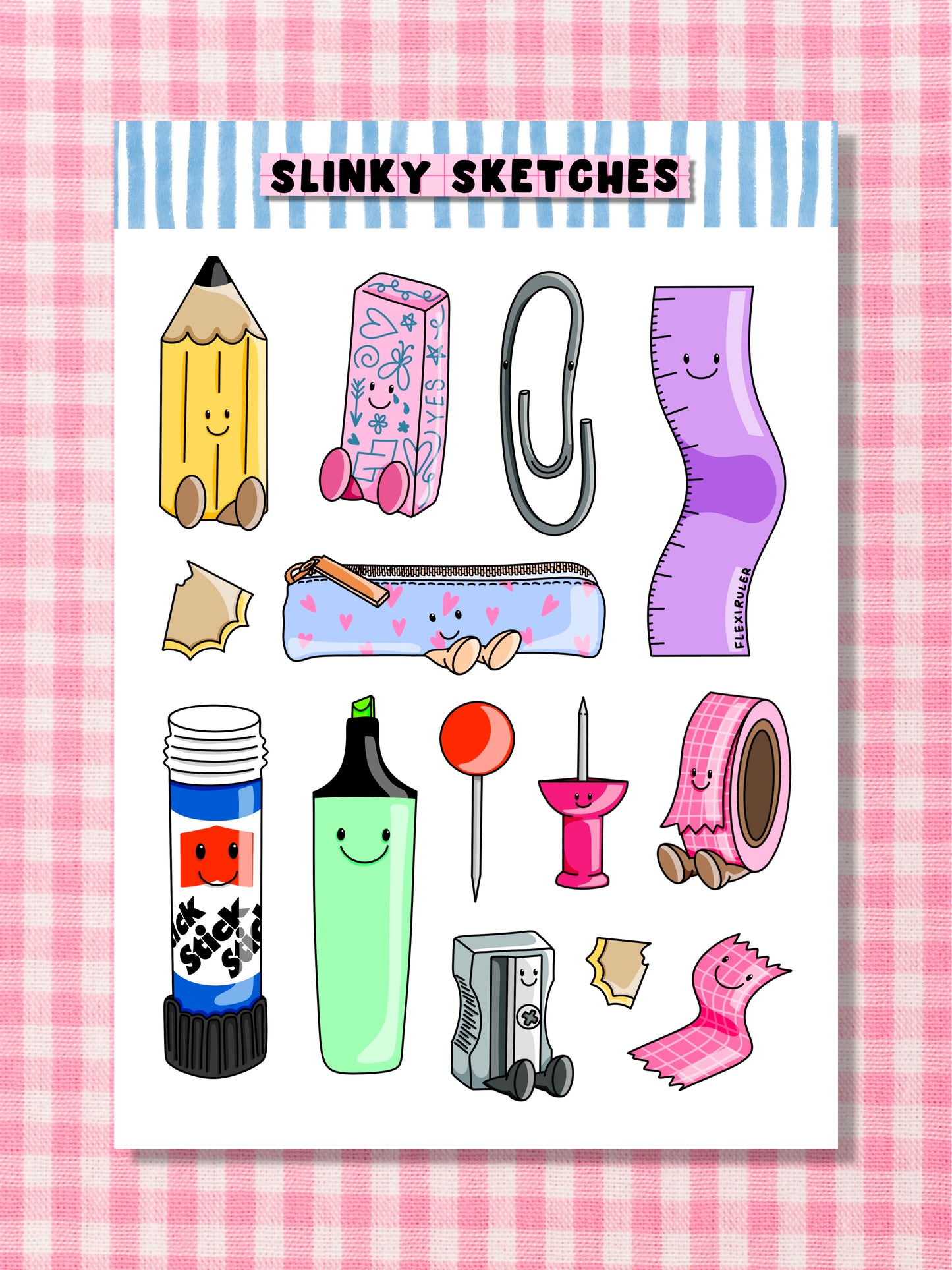 Pencil Case A6 Sticker Sheet