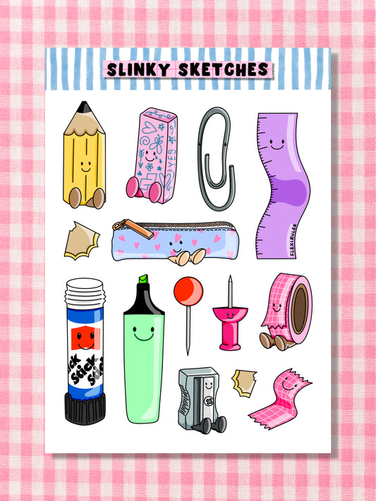 Pencil Case A6 Sticker Sheet