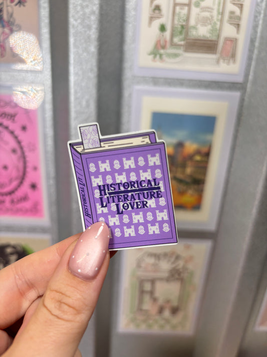 Historical Lit Lover Die Cut Sticker