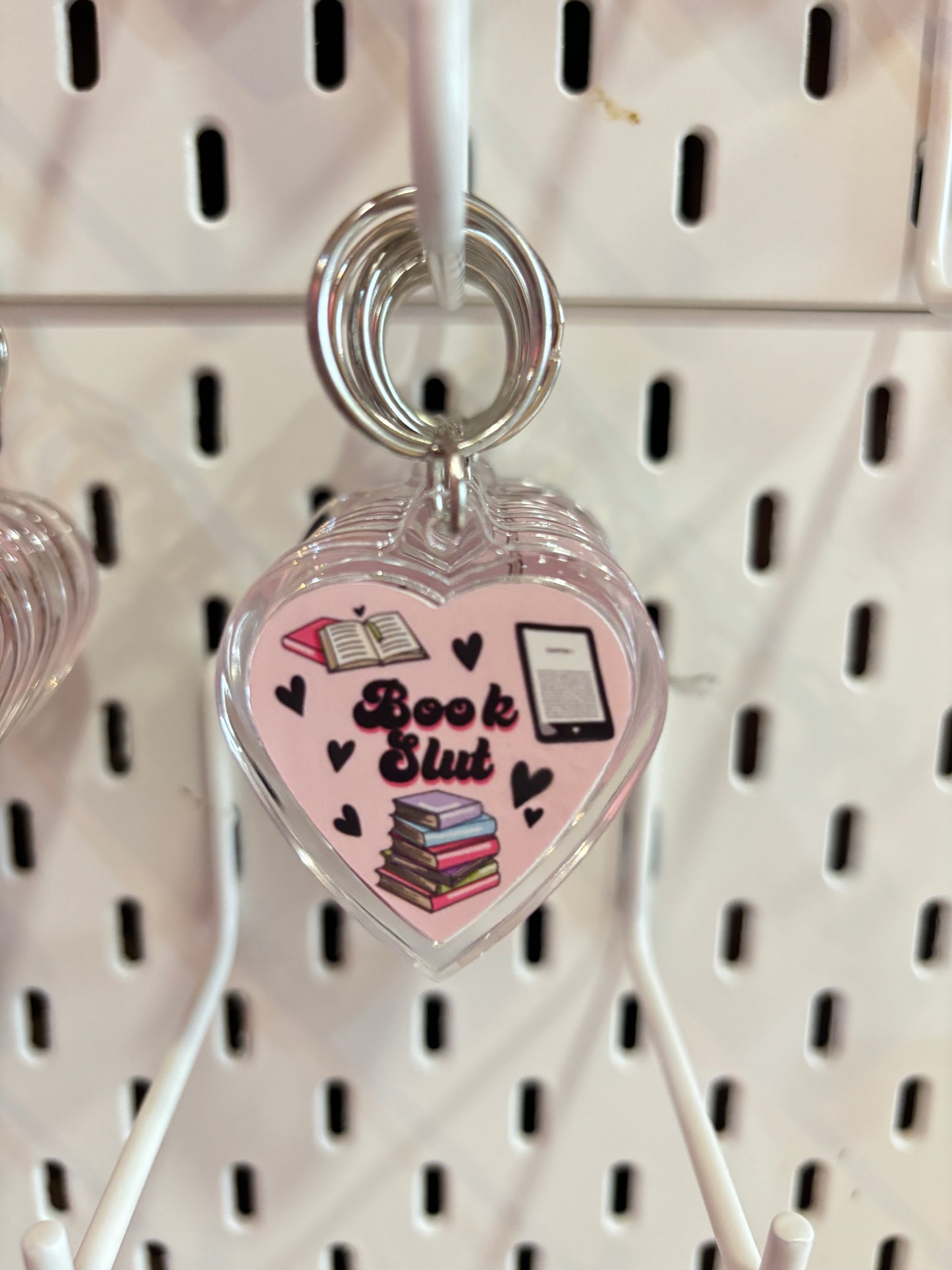 Book Slut HEART Keyring