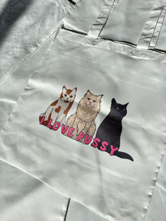 I Love Pussy Tote Bag