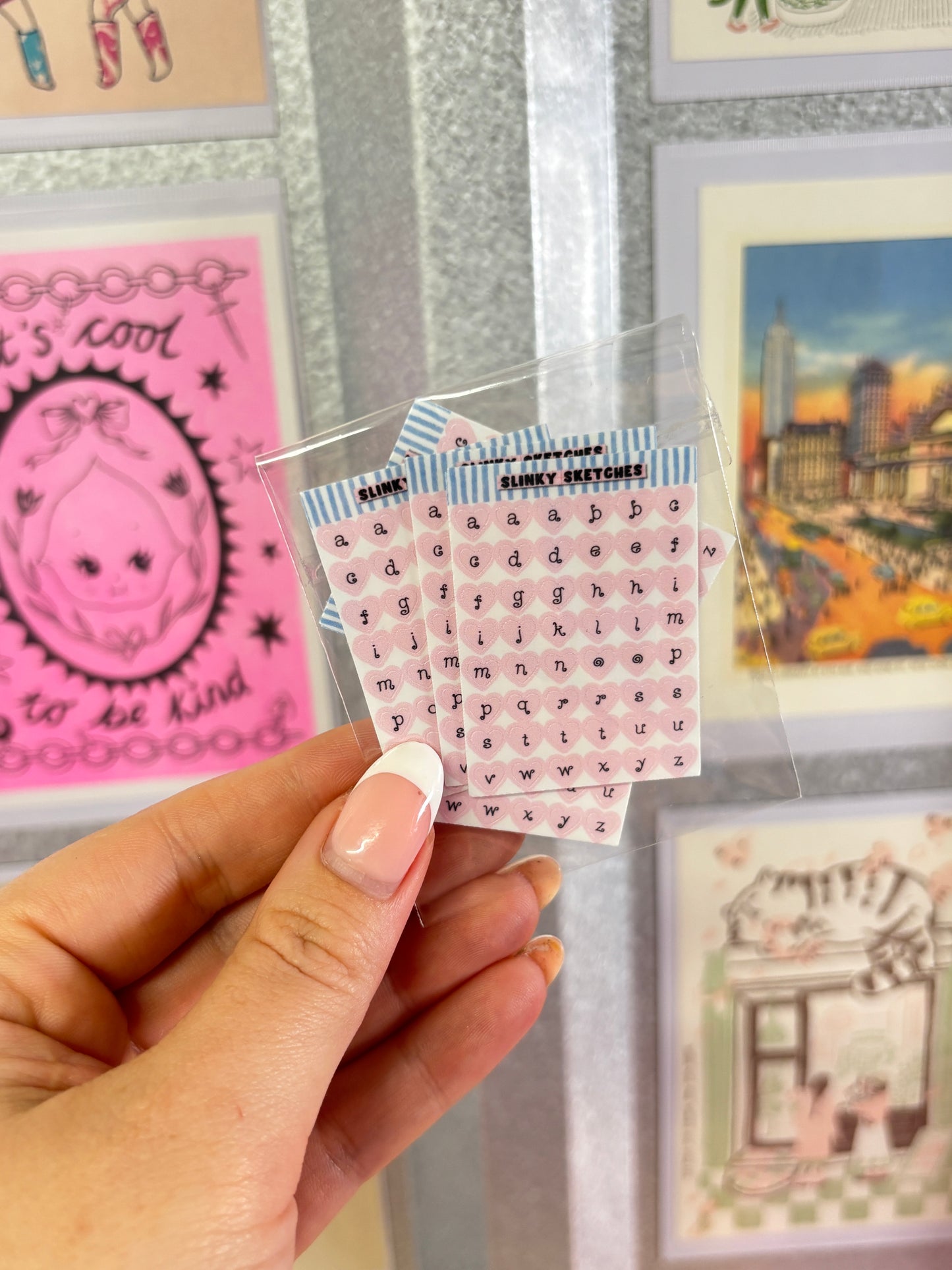 Heart Lettering Mini Sheet Set