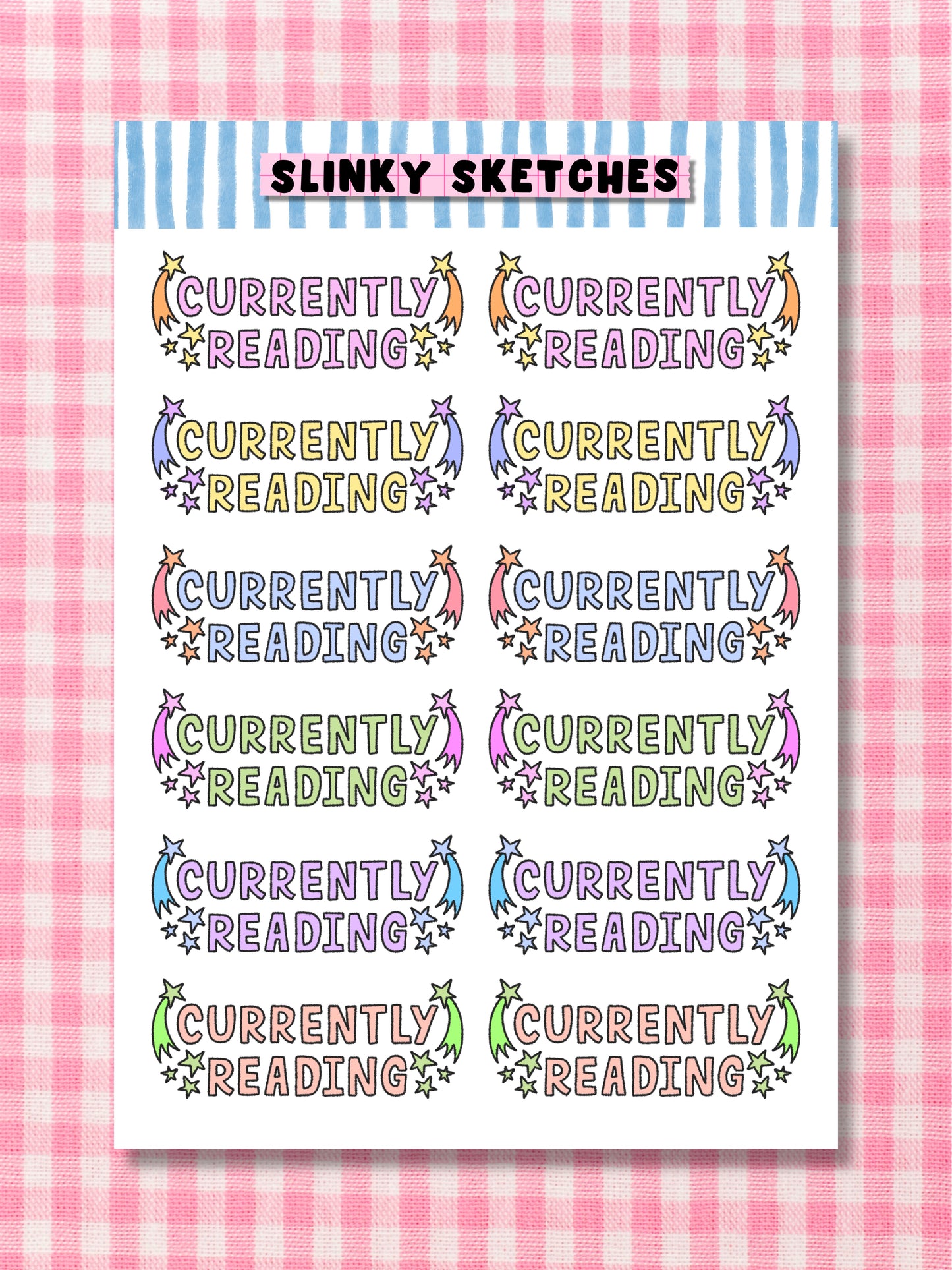 Currently Reading Sticker Sheet