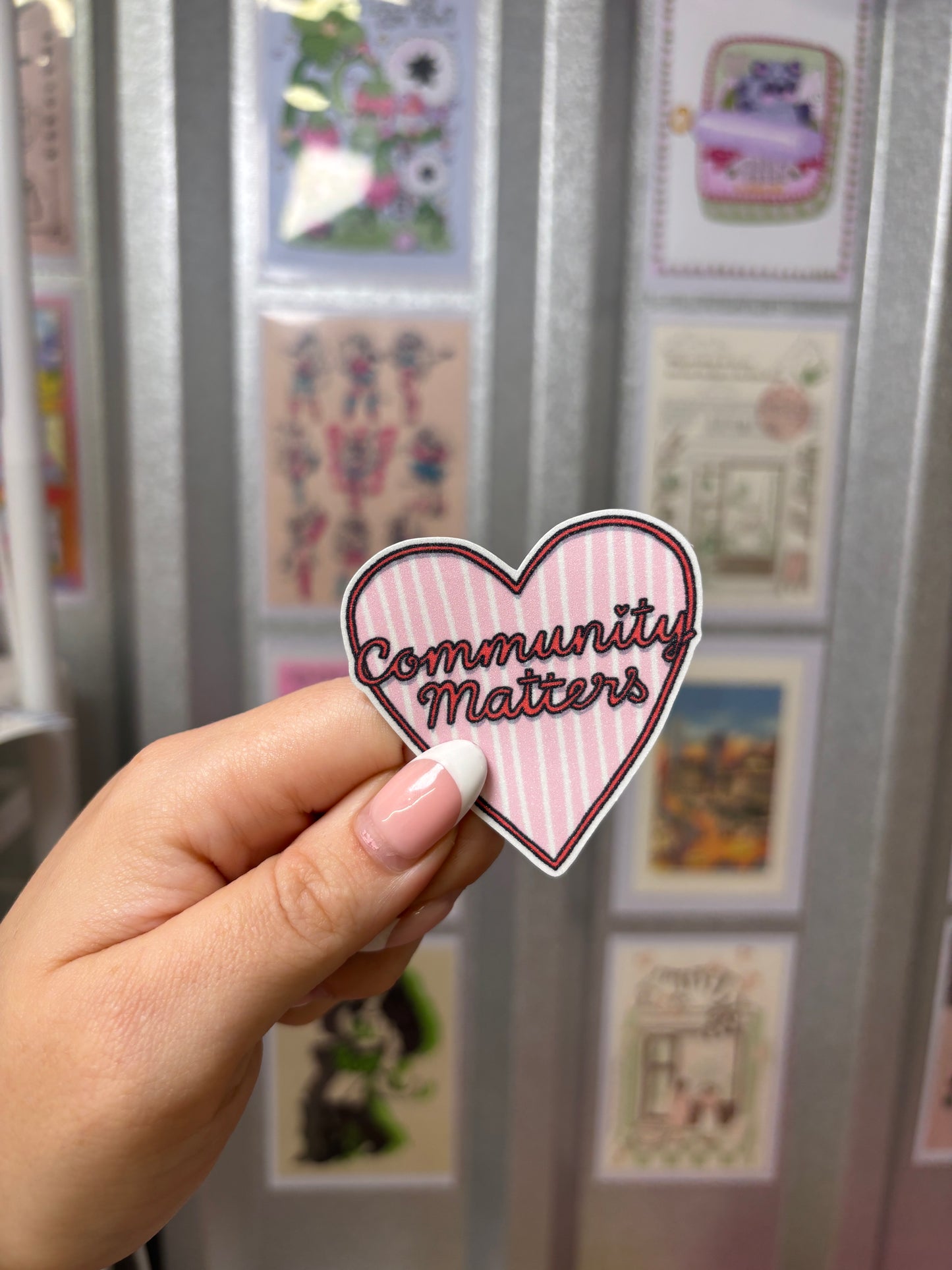 Community Matters Die Cut Glitter Sticker