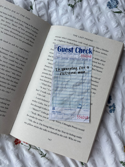 Fictional Men Guest Check Bookmark