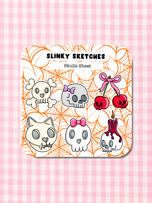Skulls Sticker Sheet