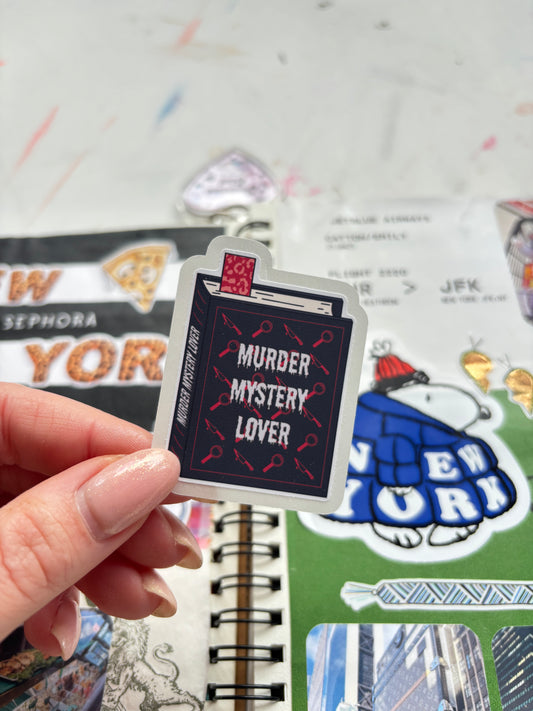 Murder Mystery Lover Die Cut Sticker