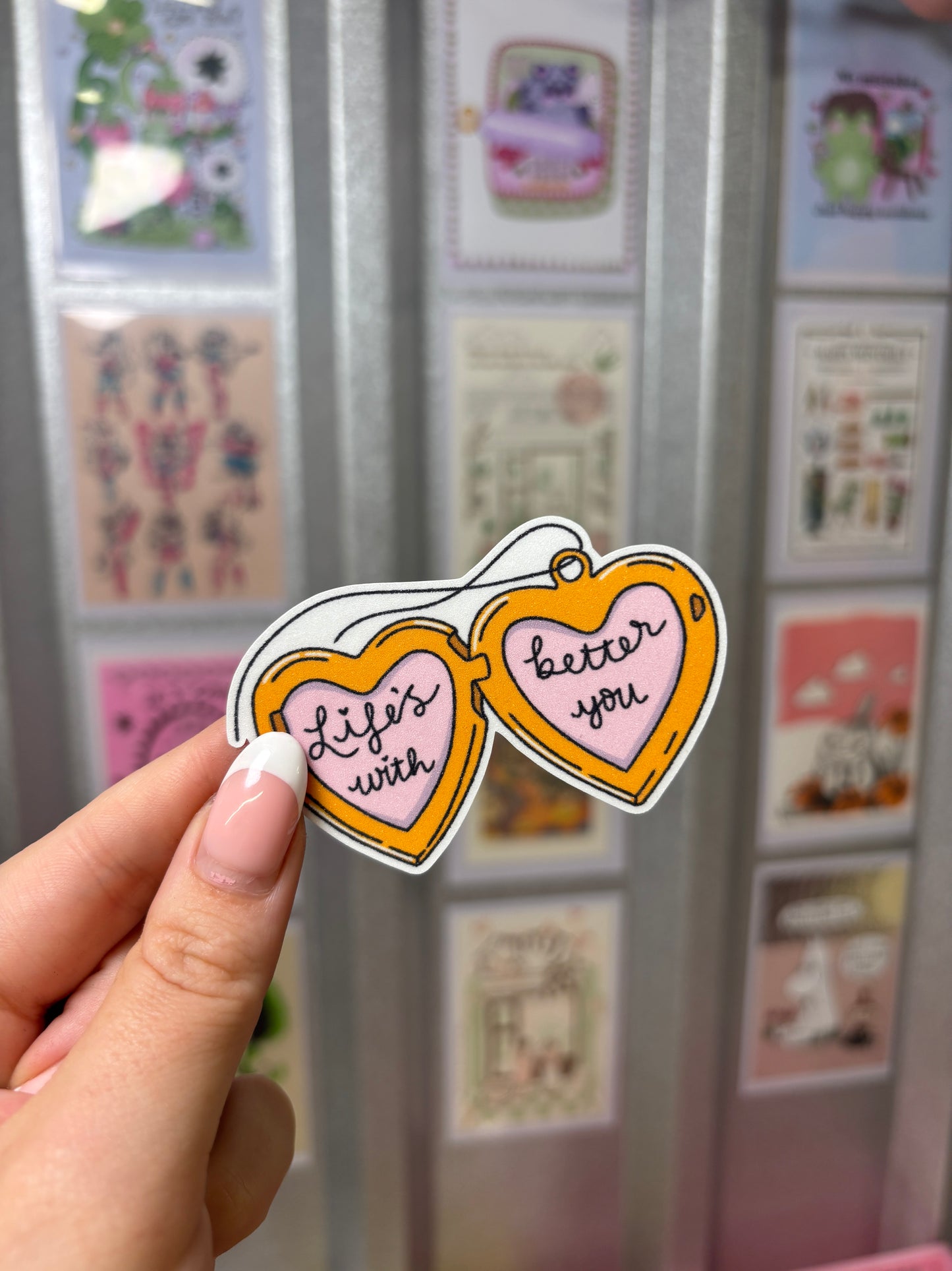 Life’s Better Locket Die Cut Glitter Sticker