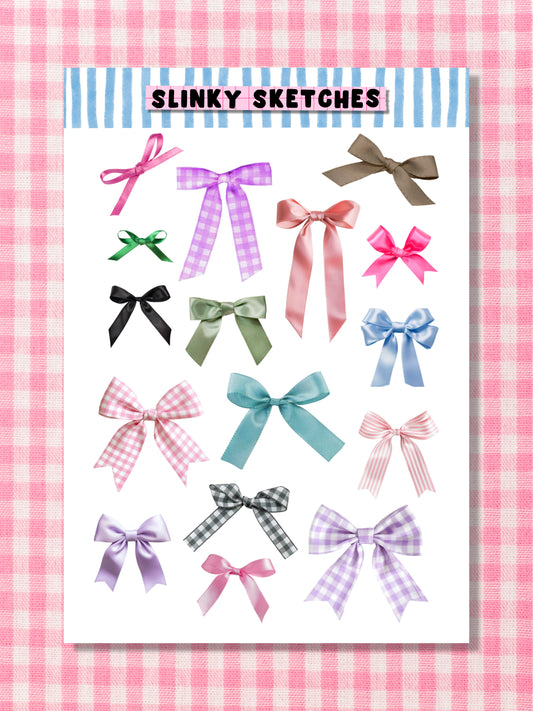 Bows A6 Sticker Sheet