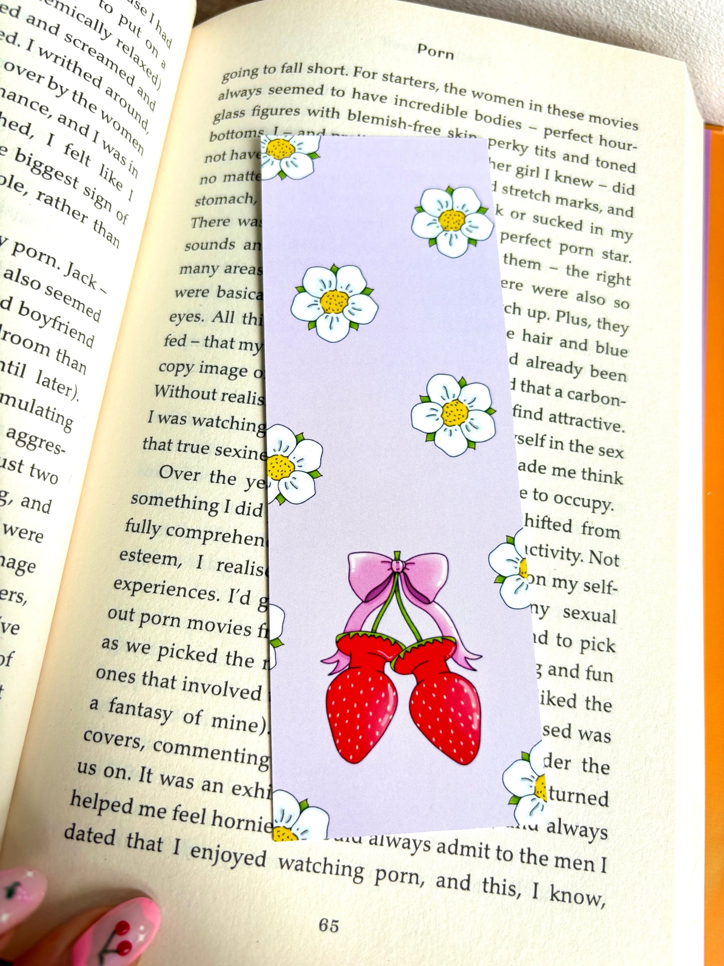 Butt Berries Floral Tassel Bookmark