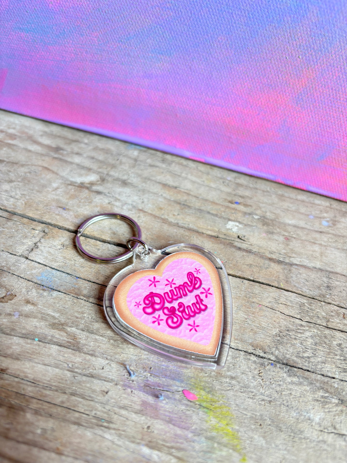 Dumb Slut Cookie Keyring