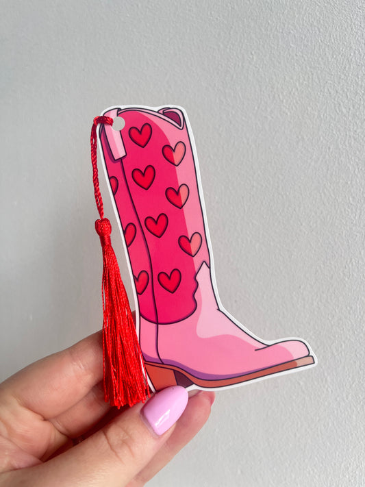 Heart Boot Die Cut Bookmark