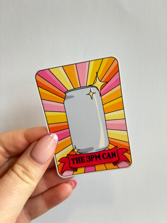 The 3pm Can Tarot Card Sticker