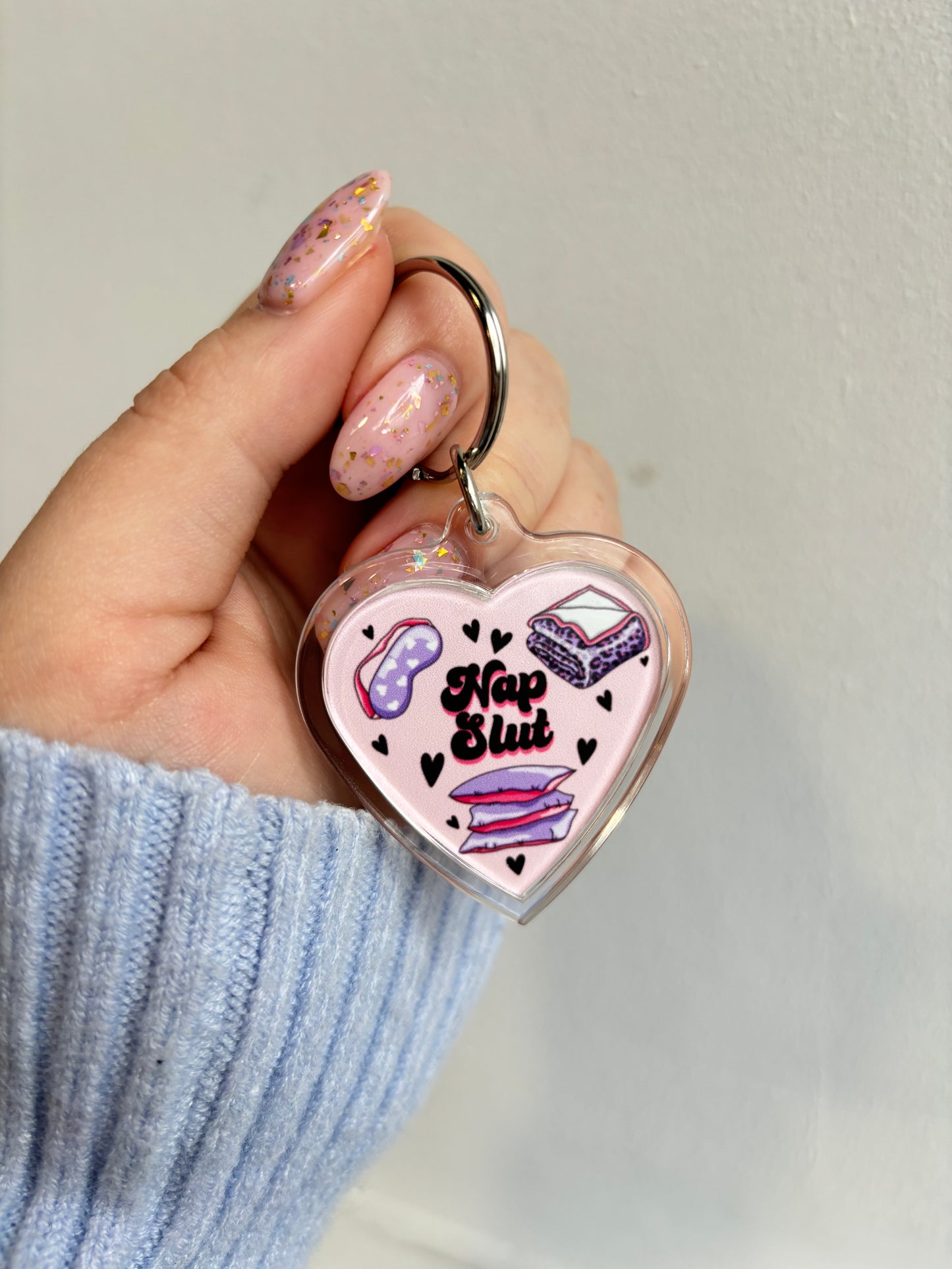 Nap Slut HEART Keyring