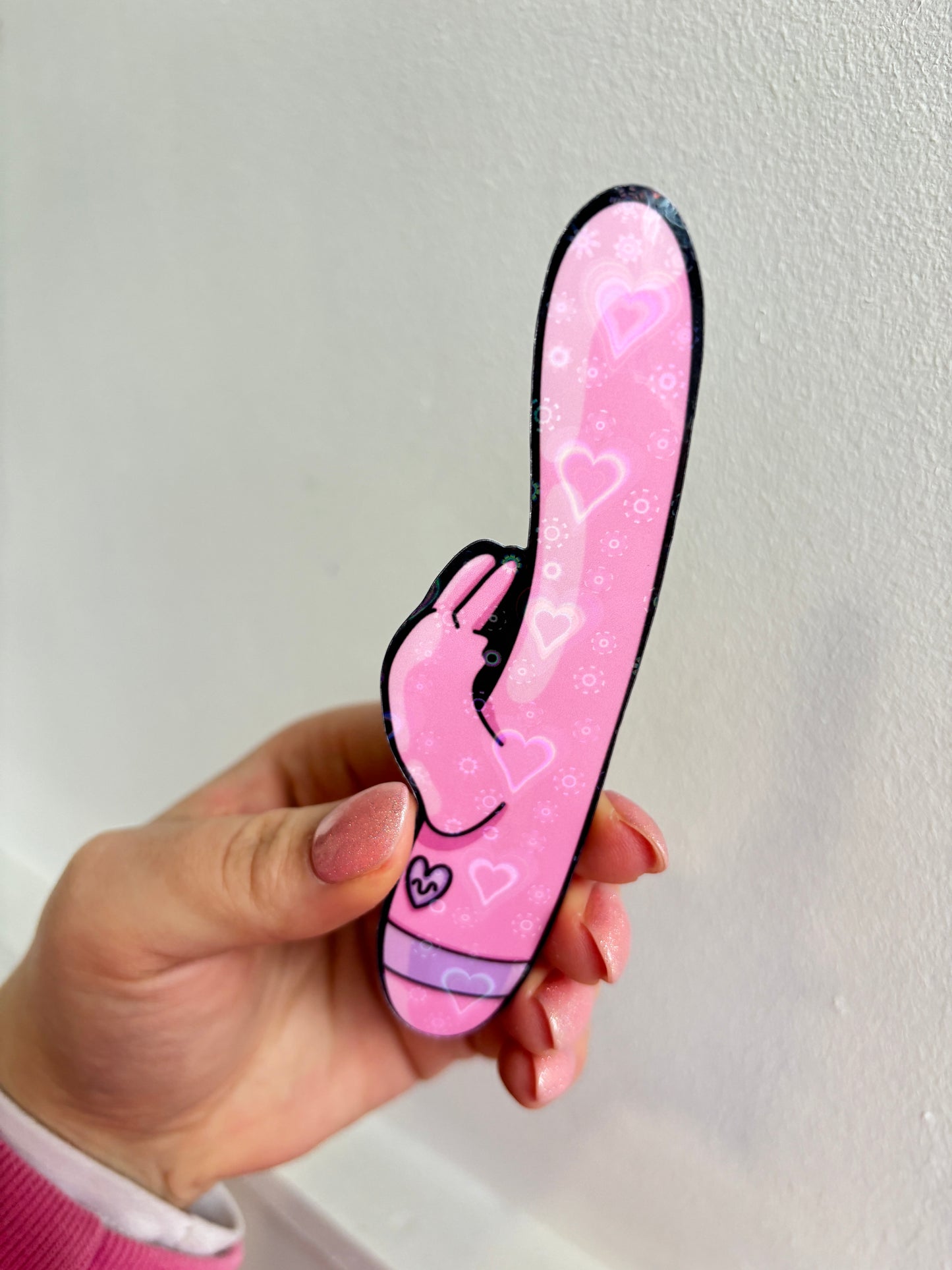 Rabbit Holographic Die Cut Bookmark