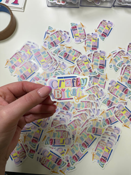 Crafty Bitch Die Cut Sticker
