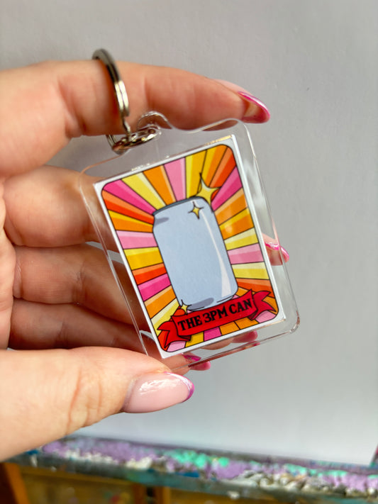 The 3pm Can Tarot Keyring