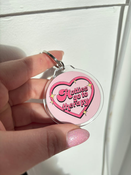 Hotties Go to Therapy Keyring