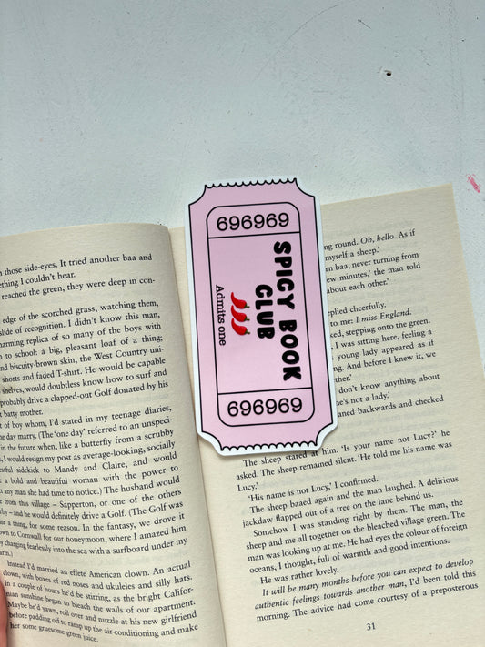 Spicy Book Club Die Cut Bookmark