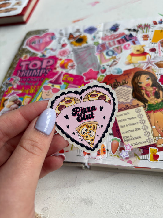 Pizza Slut Easy Peel Sticker