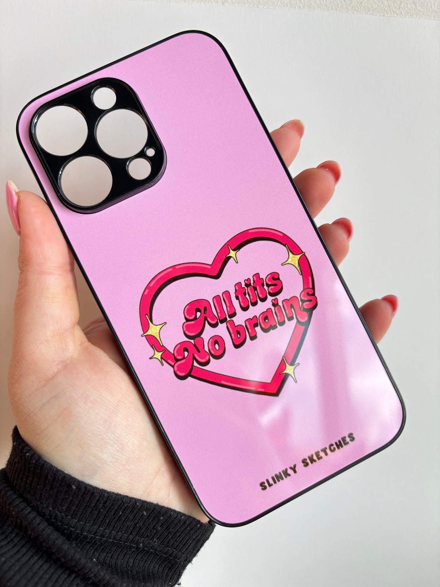 All Tits Sparkle Heart Phone Case