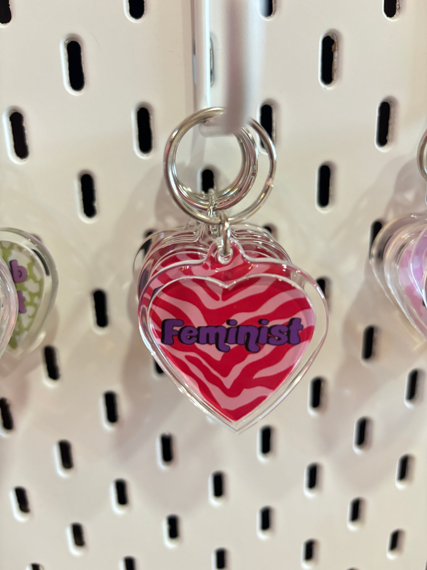 Feminist HEART Keyring