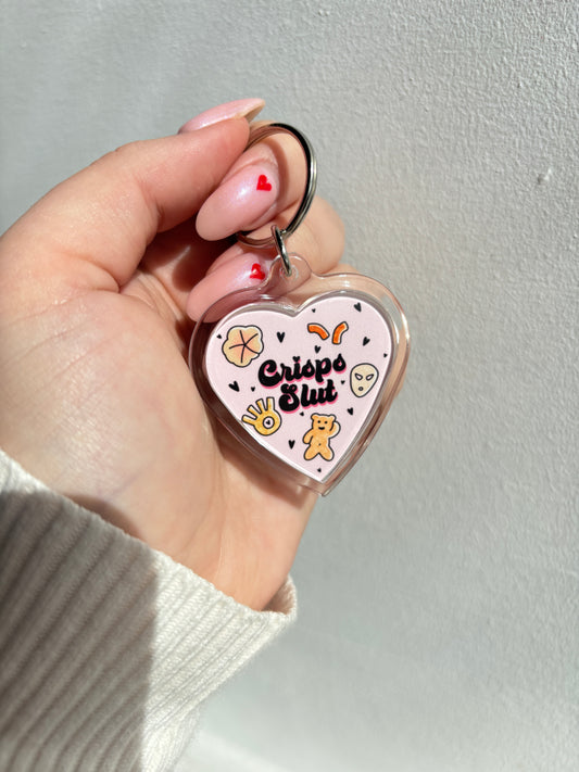 Crisps Slut HEART Keyring