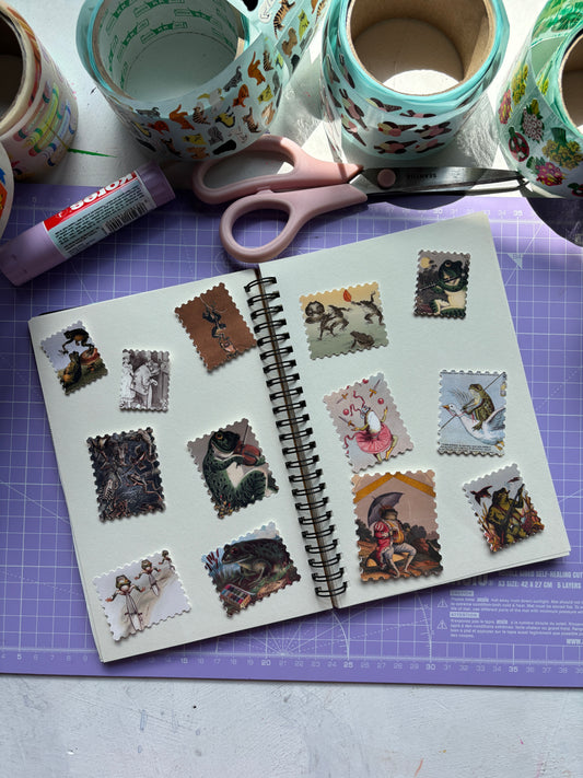 Frog Art Stamp Sticker Pack