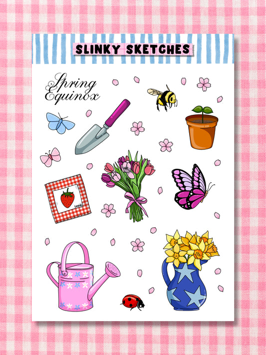 Spring A6 Sticker Sheet