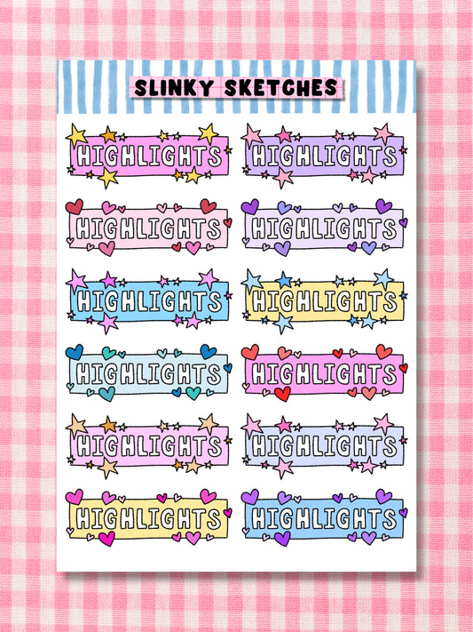 Highlights Sticker Sheet