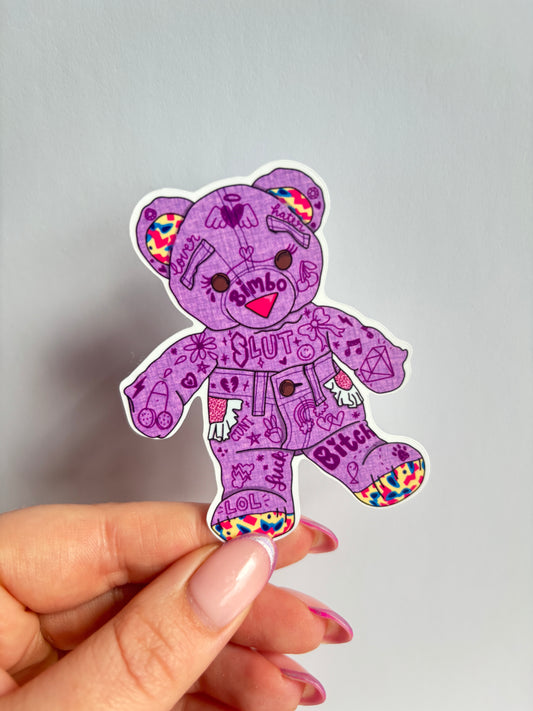 Scribble Bear Sticker