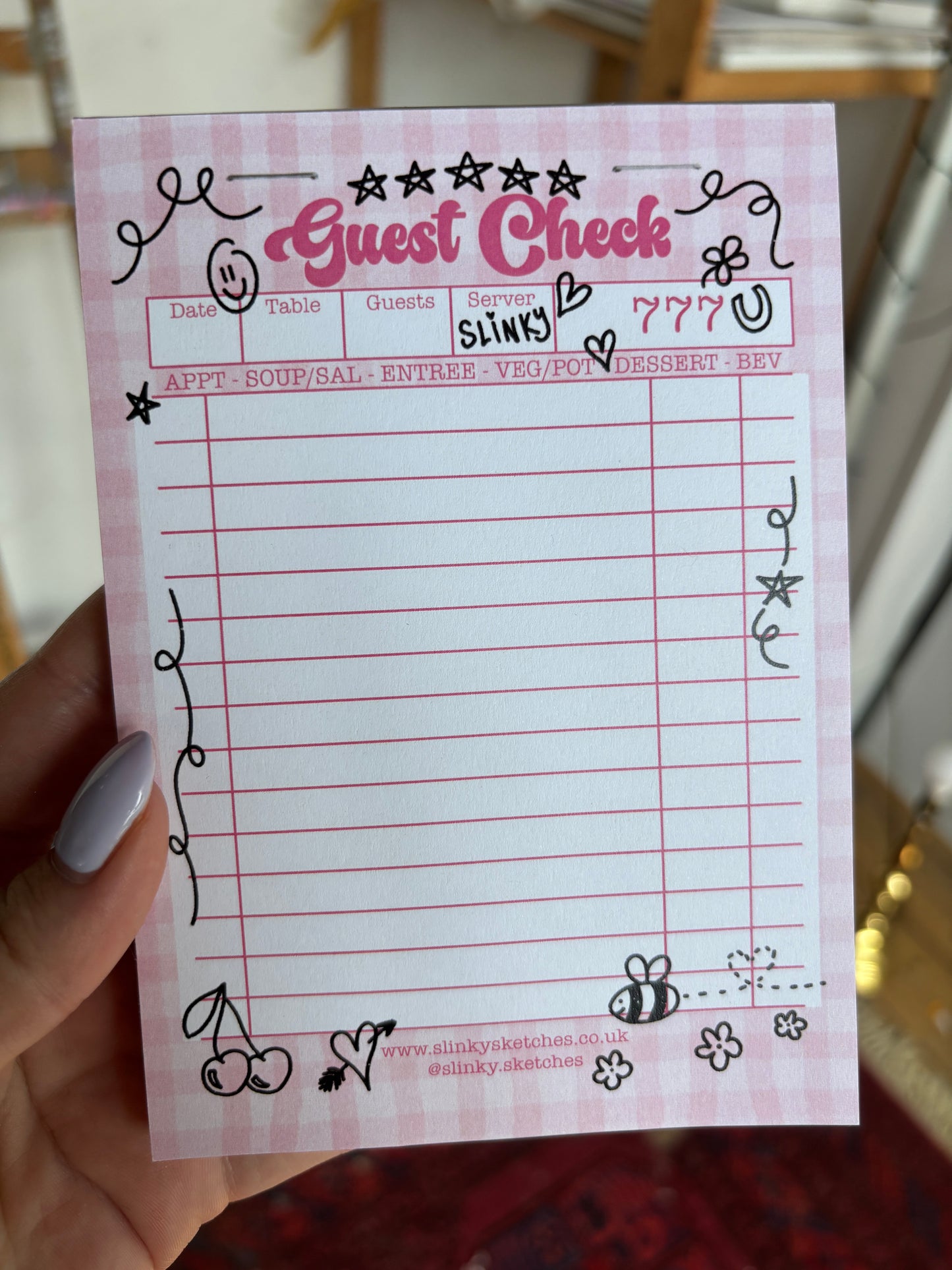 Slinky’s Guest Check Notepad