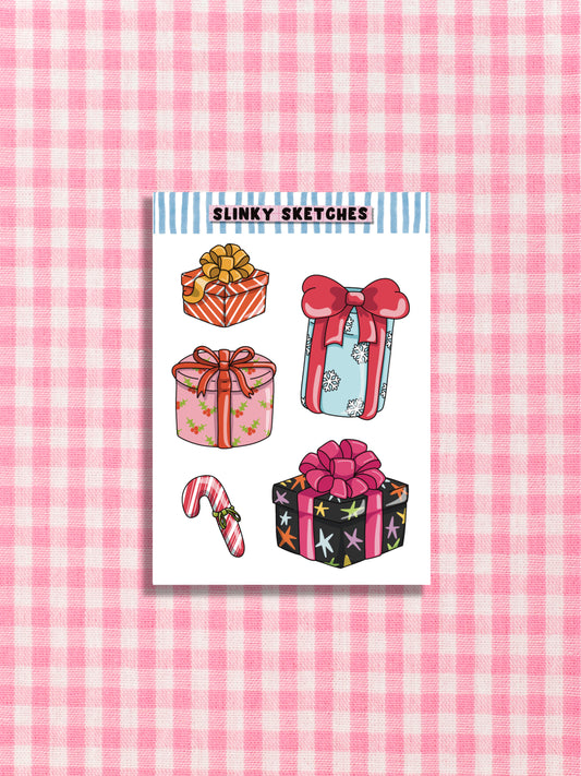 Presents A7 Sticker Sheet