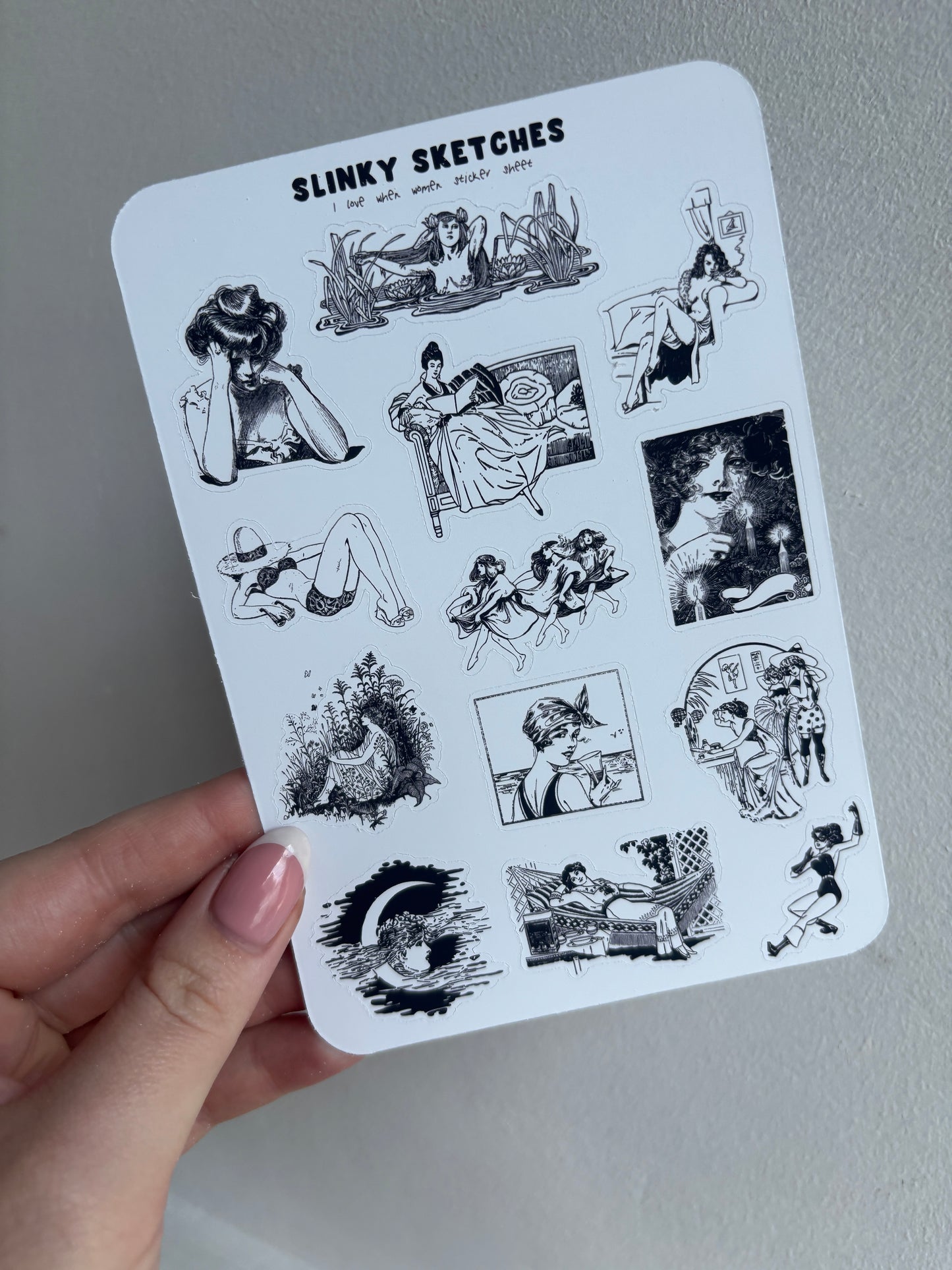 I love when women Sticker Sheet