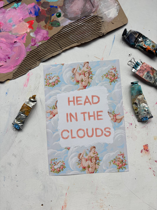Clouds Unframed A4 Art Print