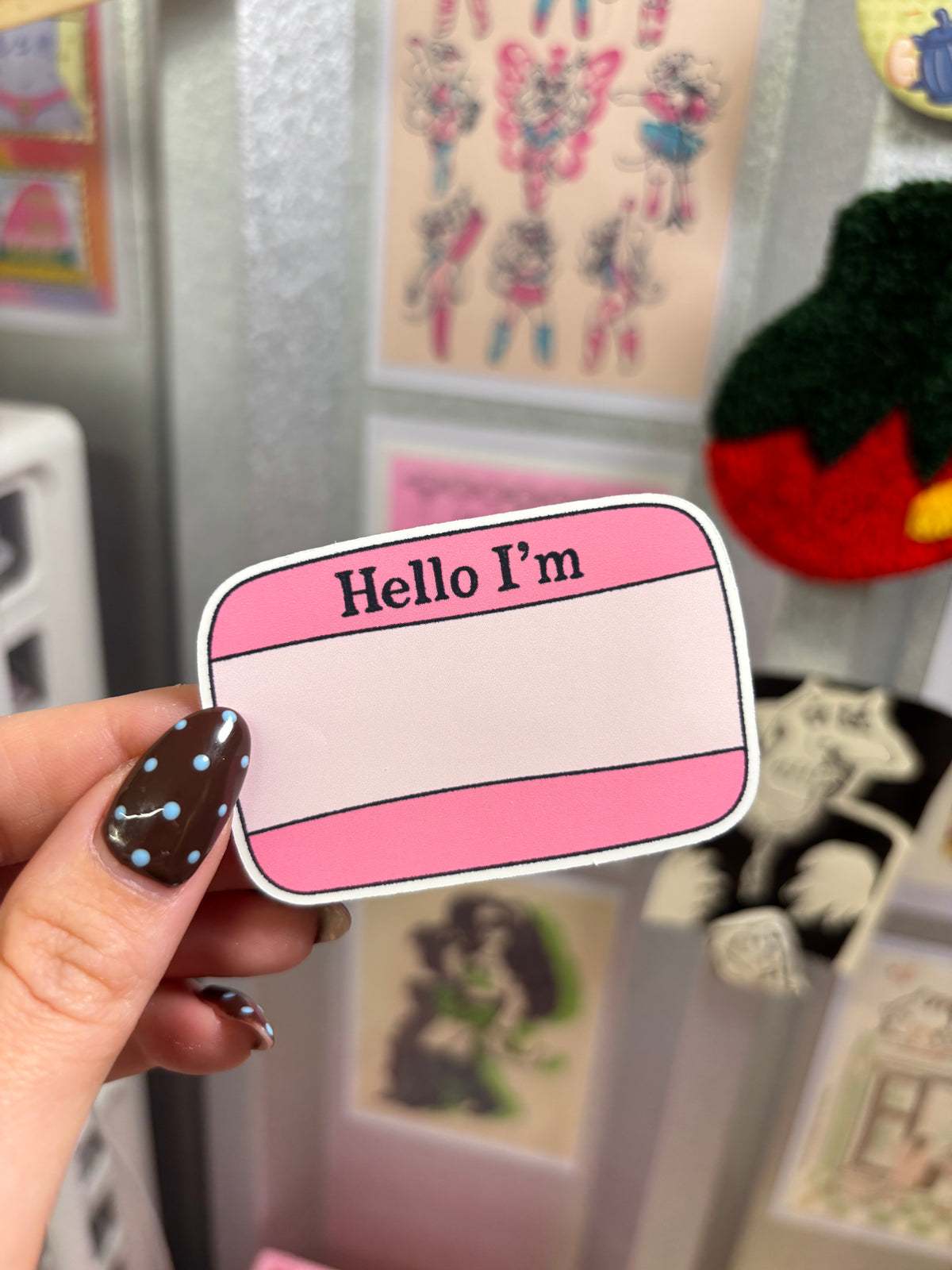 Hello Pink Die Cut Matte Sticker