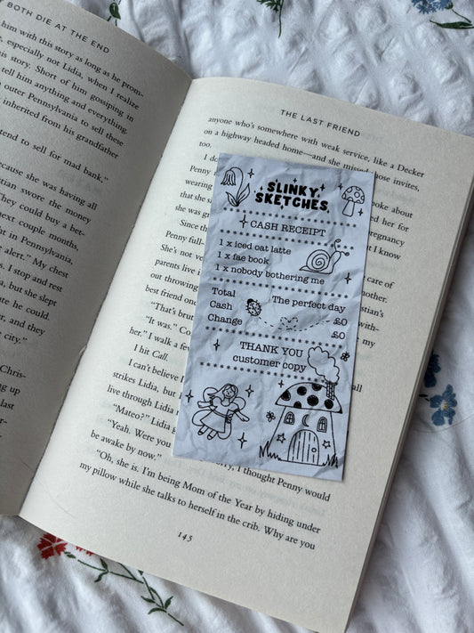 Receipt for Fae Book Bookmark