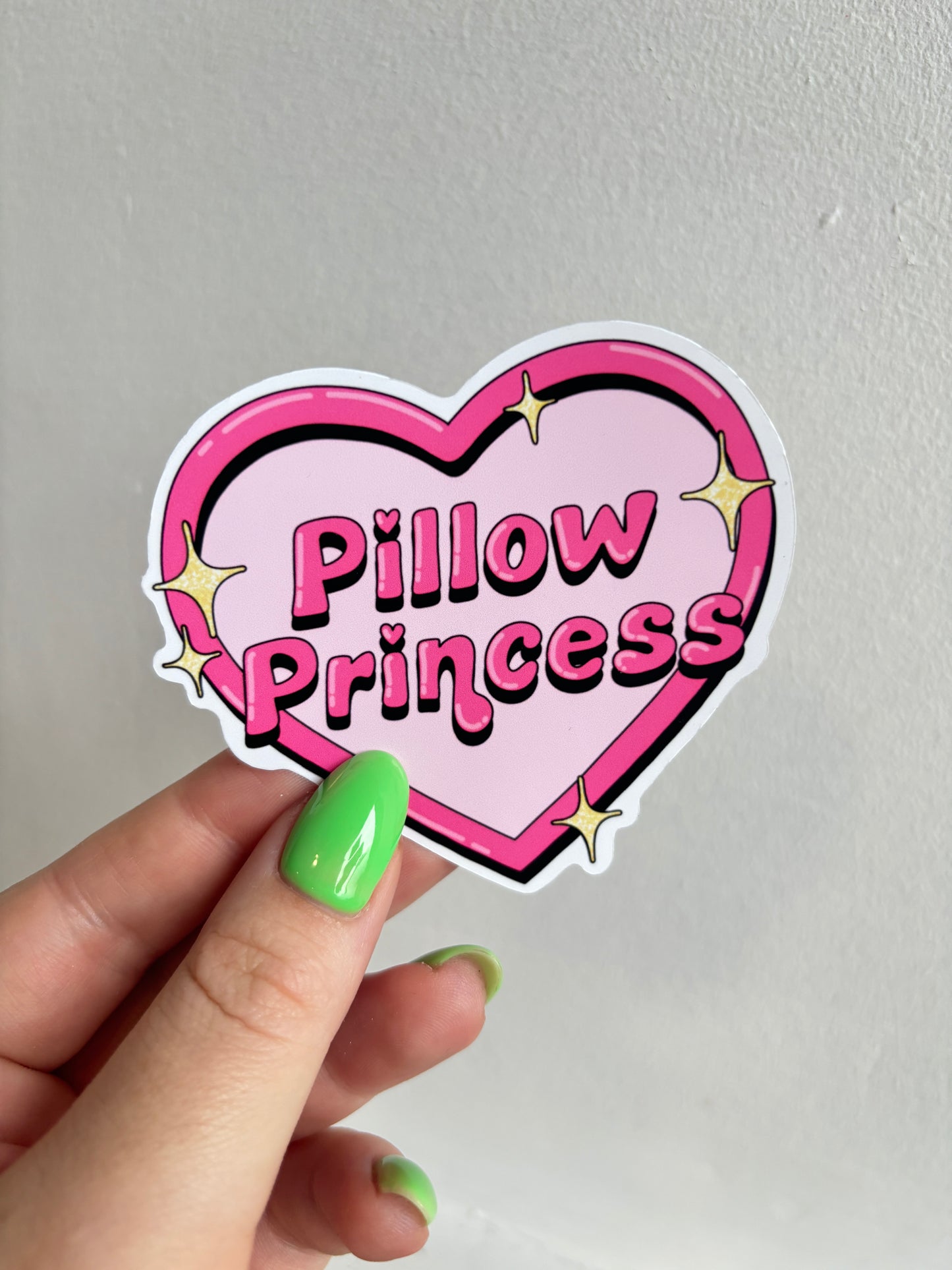 Pillow Princess Sparkle Heart Sticker