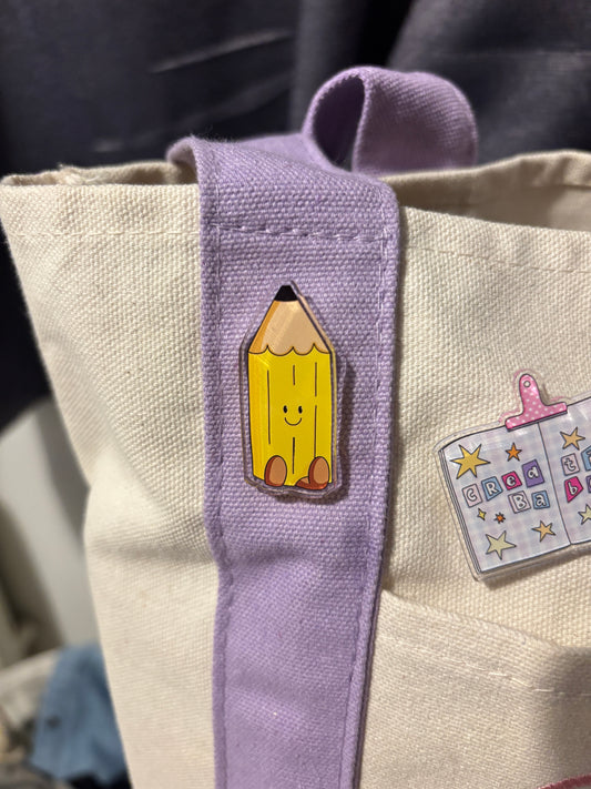 Pencil Acrylic Pin