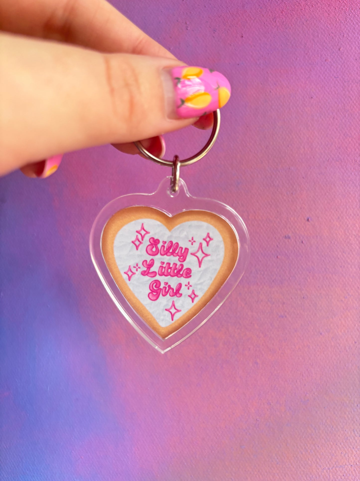 Silly Little Girl Cookie Keyring