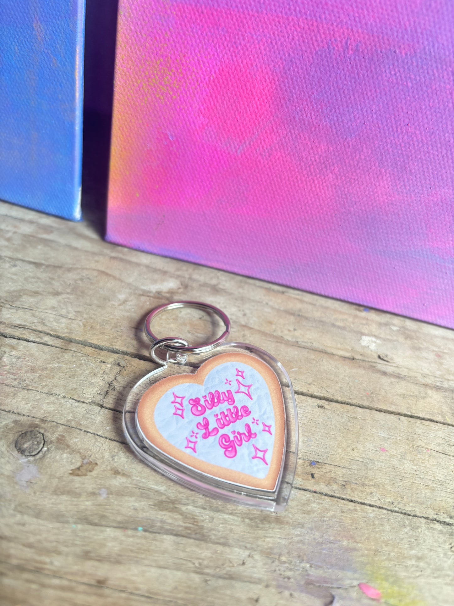 Silly Little Girl Cookie Keyring